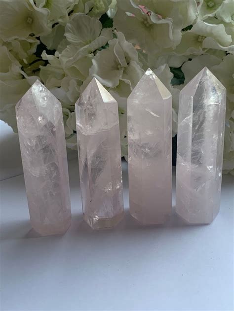 Lavender Rose Quartz Towers Etsy Uk Lavender Roses Rose Quartz Quartz