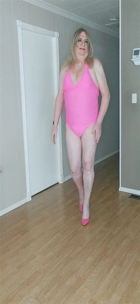 New Hot Pink Swimsuit Crossdresser Heaven