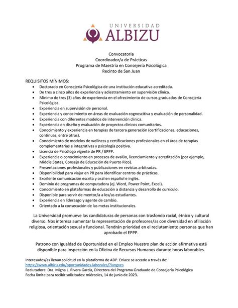 Migna Rivera García PhD on Twitter Interesados as llenan solicitud