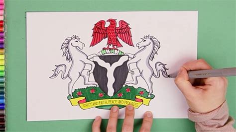 How to draw Nigeria Coat of Arms - Goodnewsnigeria