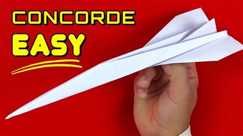 Easy Concorde Paper Airplane How To Make Origami Paper Airplanes