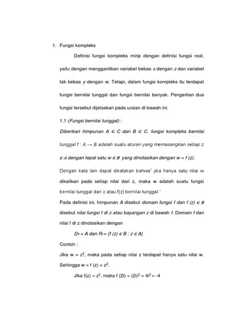 fungsi kompleks  contohnya