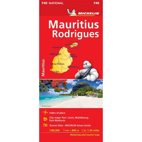 Michelin National Map 740 Maurice Mauritius