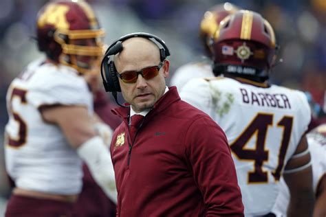 Minnesota Football P J Fleck Named Big Ten Coach Of The Year The