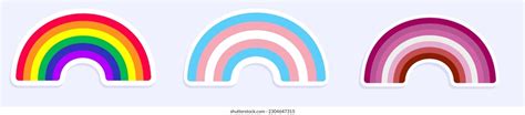 Pride Rainbow Icons Lgbt Lesbian Transgender Stock Vector Royalty Free Shutterstock