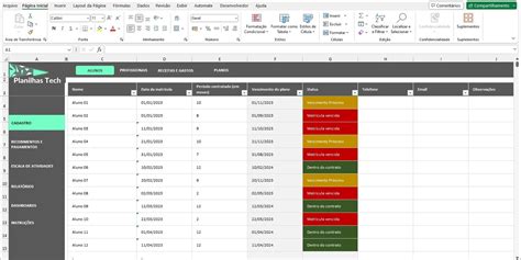 Planilha Gest O De Academias Em Excel Planilhas Tech