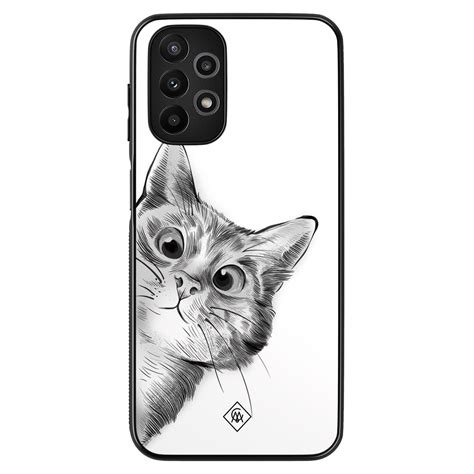 Casimoda Samsung Galaxy A13 4G hoesje - Peekaboo kat - Casimoda.nl