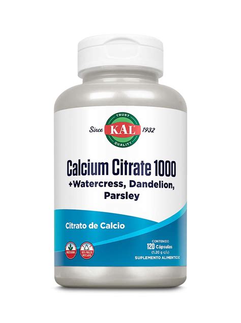 Kal Calcium Citrate 1000 mg 120 cap – Natural Farma