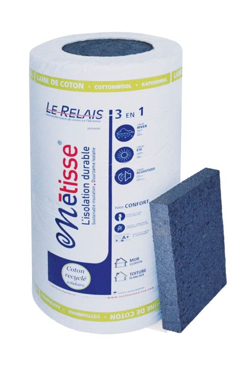 Rouleau Isolant Thermoacoustique En Laine De Coton Métisse Rrt120 L