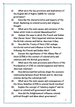 Apush Period Questions With Answers By Legend Learning