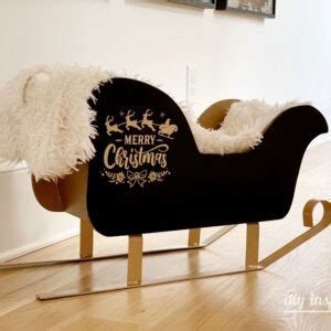 Thrifted Santa Sleigh Makeover DIY Inspired