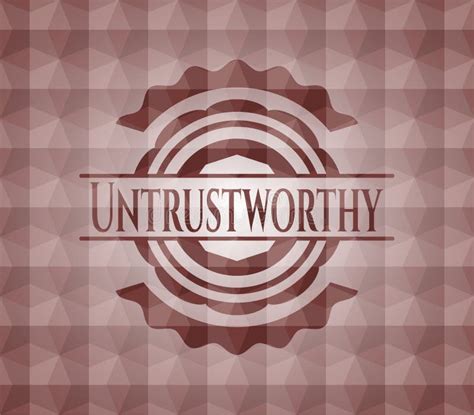 Untrustworthy Red Seamless Geometric Emblem Eps10 Stock Vector