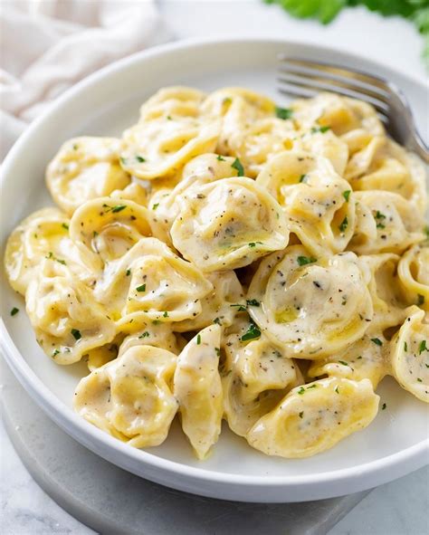 Cheesy Tortellini Alfredo With Sausage Recipe