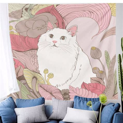 Hot ผาพรมแขวนผนงลายแมนโดลนสาหรบตกแตงหองนอนขางเตยง