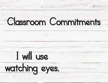 Classroom Commitment Chart by Connected-N-SPED | TpT