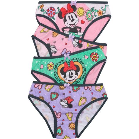 Disney Minnie Mouse Girls Bikini 4 Pack Multi BIG W