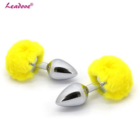 Aliexpress Buy Small Size Stainless Steel Rabbit Tail Anal Plug Bunny Color Buttplug