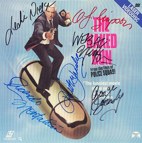 The Naked Gun Cast Signed Movie Laserdisc Album Autographe