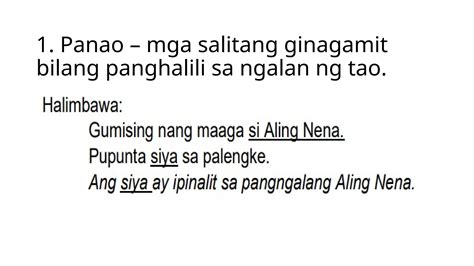 Ibat Ibang Uri Ng Panghalip At Mga Halimbawa Nito Pptx