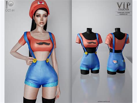 Busra Tr S PATREON Early Access HALLOWEEN GAMER BABE COSTUME P Gamer Babe Sims Sims