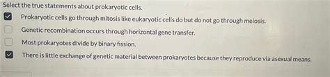 Solved Select the true statements about prokaryotic cells. | Chegg.com 