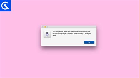 Fix Unexpected Error Occurred While Downloading The Voice Control Language