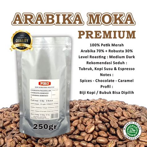 Jual Kopi Arabika Moka Premium 250gr Semendo Espresso Blend Biji Kopi