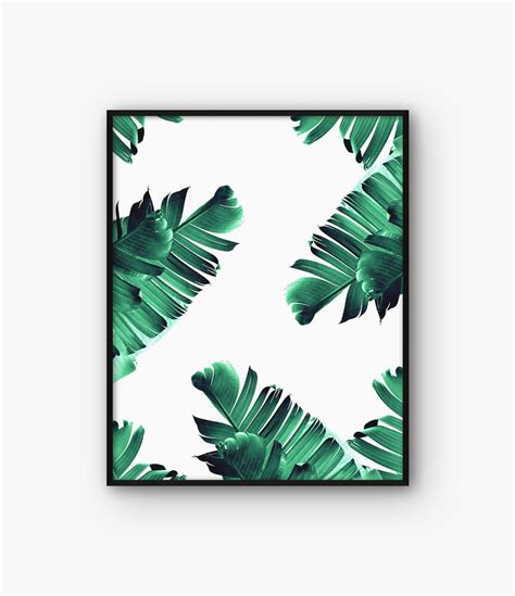 Banana Leaf Wall Art Palm Leaf Decor Nordic Print Digital Print Banana Leaf Home Decor