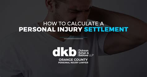 How To Calculate A Personal Injury Settlement Kohan And Bablove Llp