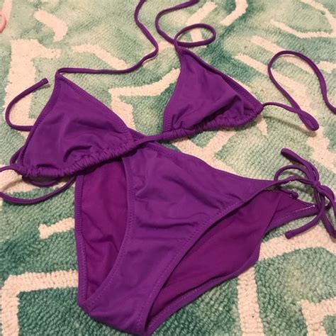 Swim Nwot Beautiful True Purple Bikini Set Medium Poshmark