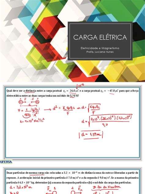 Capítulo 1 - Carga Elétrica (Exercícios) | PDF | Carga elétrica ...