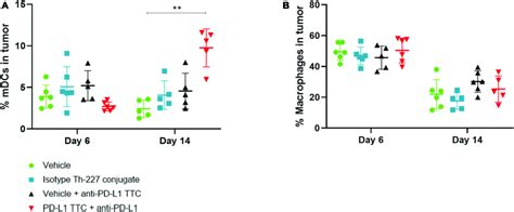 A Mature DCs CD11c CD86 CD64 In Tumors In Each Treatment