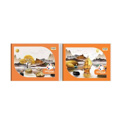 Orange Drawing Book Shape