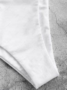ZAFUL High Leg Plain Bikini Bottom In WHITE ZAFUL 2024