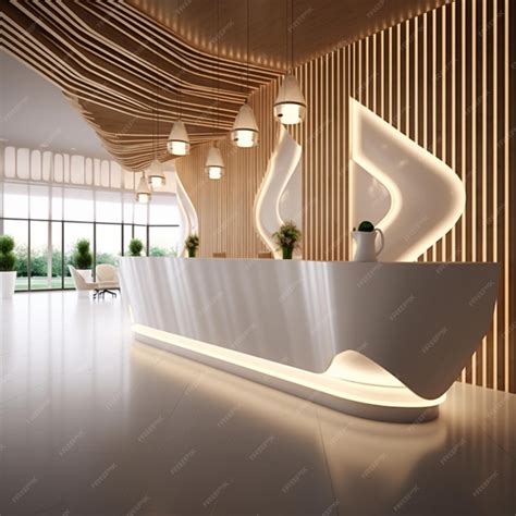 Restaurants Reception Desk Interior Design | Premium AI-generated image