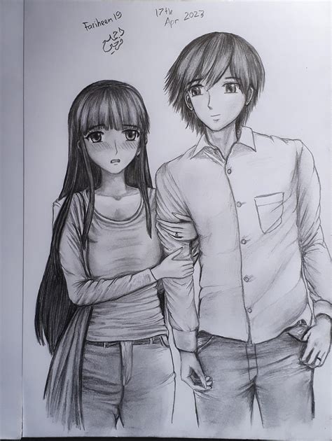 Details more than 67 anime couple outline - in.coedo.com.vn