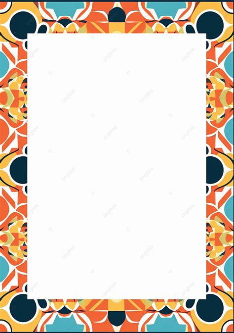 colorful modern geometric pattern page border background wallpaper
