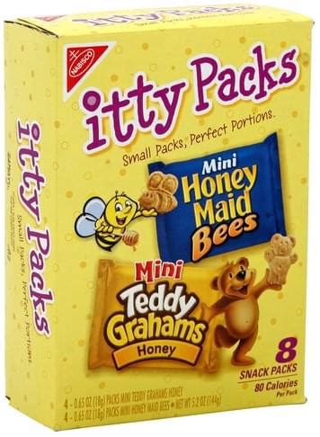 Nabisco Mini Teddy Grahams Honey Mini Honey Maid Bees Snack Packs