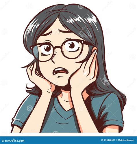 Stressed Cartoon Character. Vector Illustration, a Template for ...