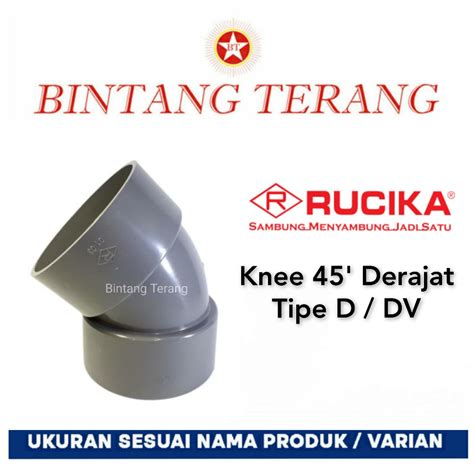 Jual Keni Derajat D Rucika Elbow Inch Dv Knee