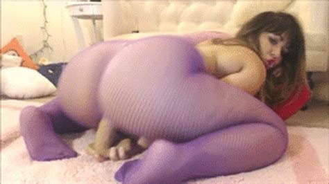 Purple Fishnet Dildo Fuck FootJob Custom Carmita Bonita Big Latina Ass Clips4sale