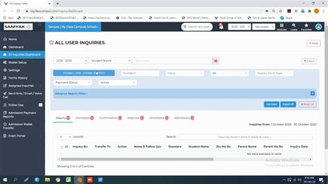 All Inquiry Dashboard Inquiry Management Web Youtube