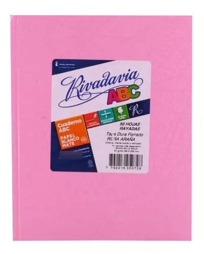 Cuaderno Rivadavia Abc Rayado Rosa X 48 Hojas 19x23 5 Cm MercadoLibre