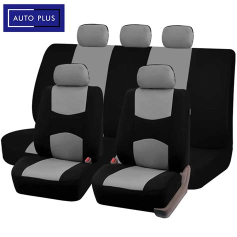 Universal Poli Ster Car Seat Cover Set Tecido Liso Bicolor Elegante Fit