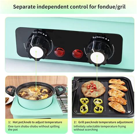 In Electric Smokeless Grill Detachable Shabu Shabu Hot Pot Electric Indoor Korean Bbq Grill