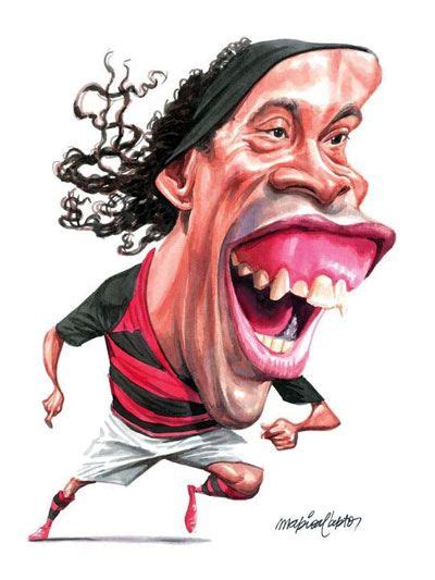 Ronaldinho Cartoon Caricature Collection Ronaldinho Caricature