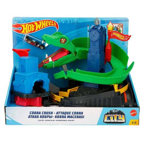 Hot Wheels Cobra Adventure Playset Snake Themed Fun Set Fighting Giant Cobra From Cars Jail