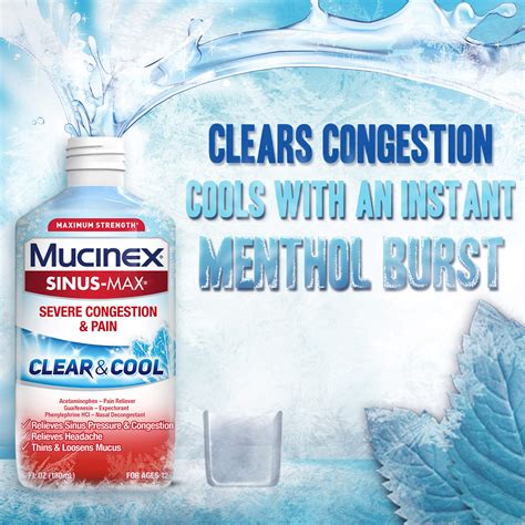 Buy Mucinex Sinus Max Maximum Strength Severe Congestion Pain Clear