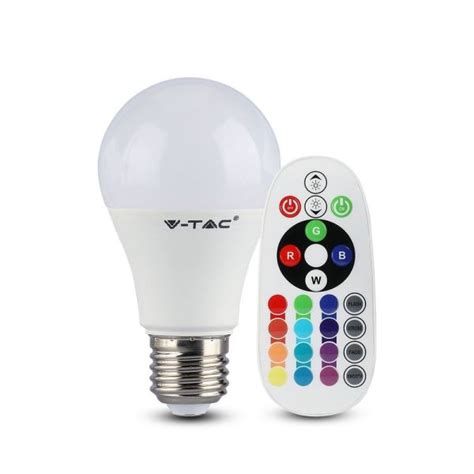 Ampoule Led W Eq W E Rgb Blanc Chaud Avec T L Commande