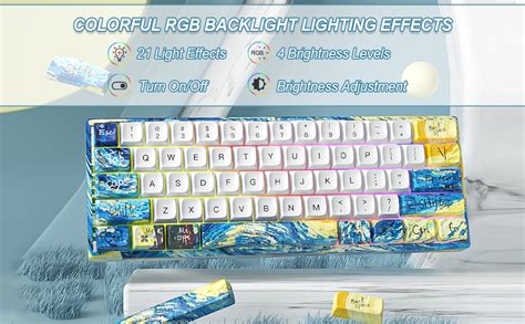 Amazon MIHIYIRY M61 60 Mechanical Gaming Keyboard Ultra Compact Hot Swappable Red Switch